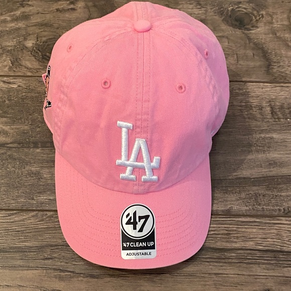 47 Accessories - 47 Pink LA Dodgers Clean Up Adjustable Cap